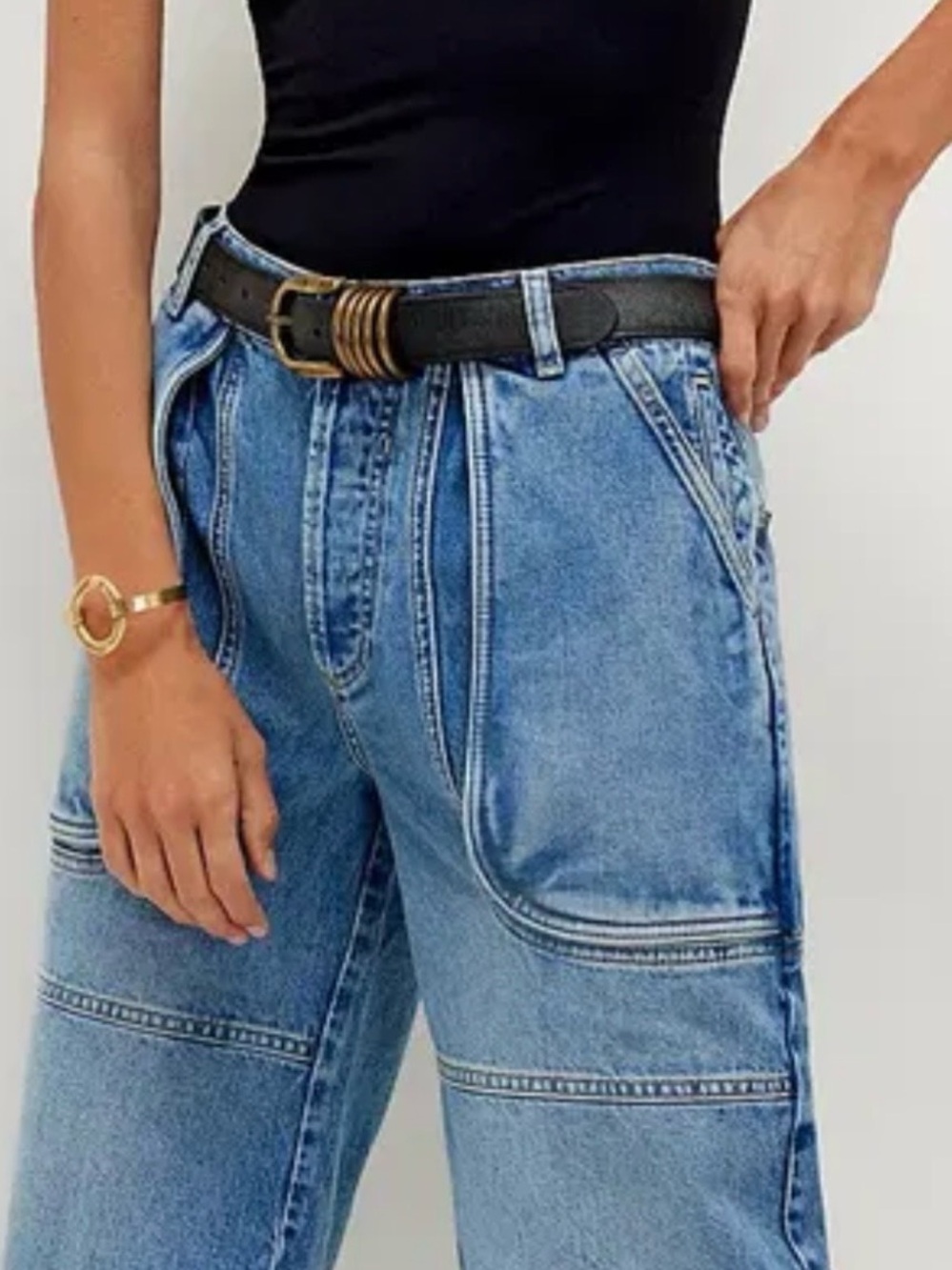 We The Free Free People Havasu Denim Wide Leg Long Bermuda Shorts Size 27